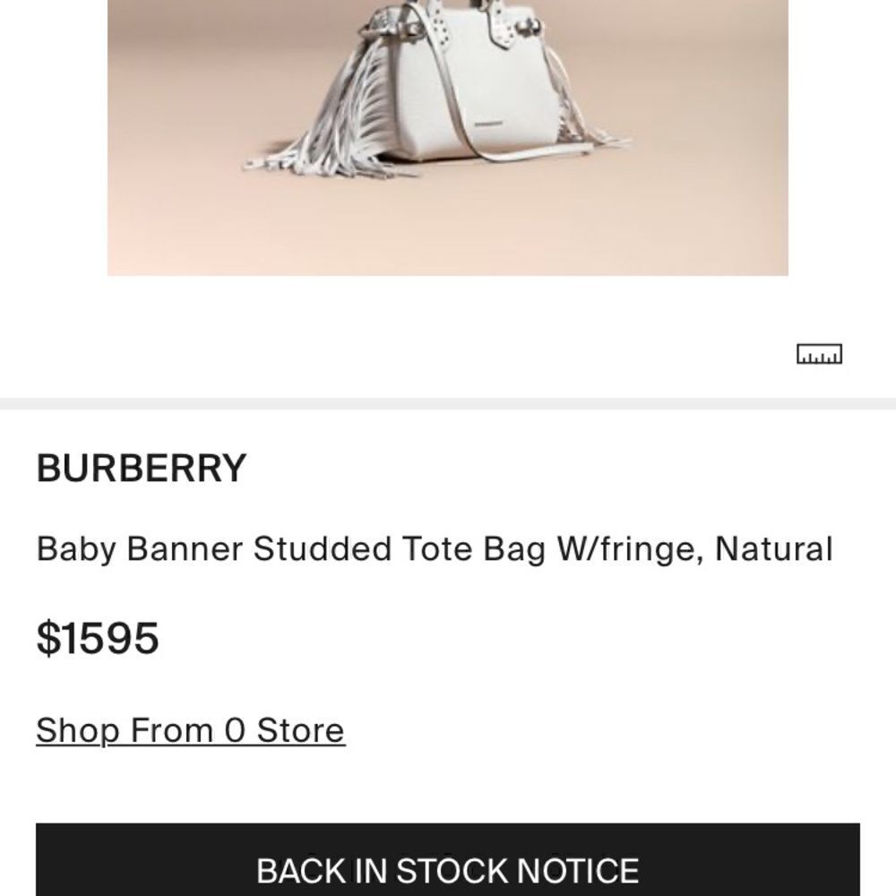 BABY BANNER WHITE STUDDED FRINGE TOTE - Picture 8 of 17